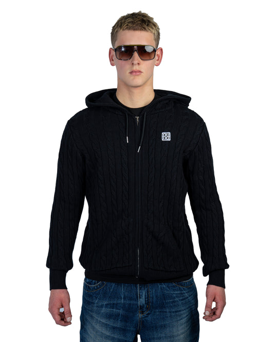 Knit Hoodie Black