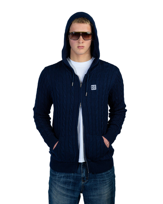 Knit Hoodie Navy