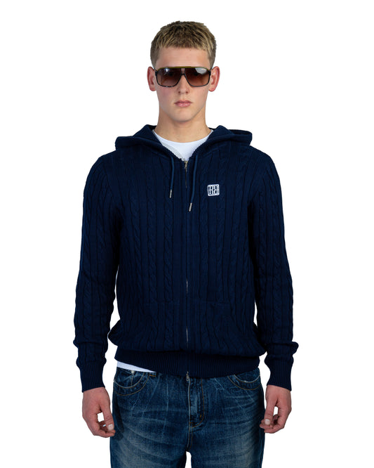 Knit Hoodie Navy