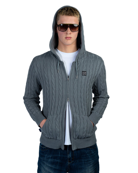 Knit Hoodie Grey