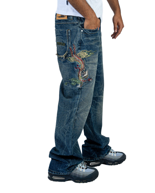Japanese Style Phoenix Denim