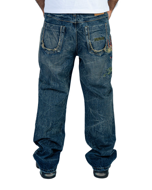 Japanese Style Phoenix Denim
