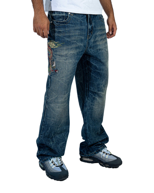 Japanese Style Phoenix Denim