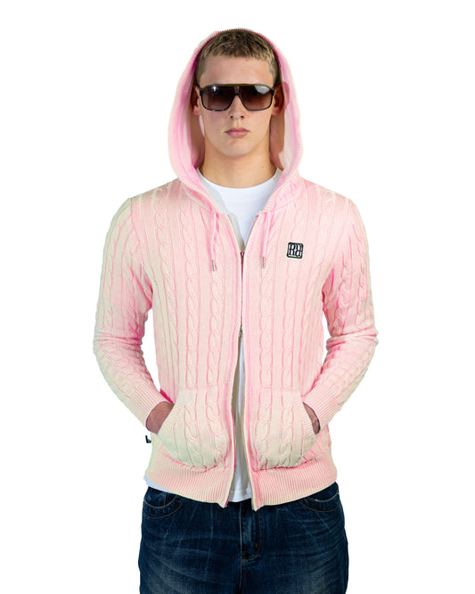 Knit Hoodie Pink