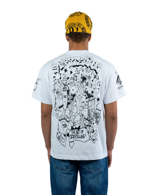 THE ART OF STORYTELLING X RAVANI WHITE TEE
