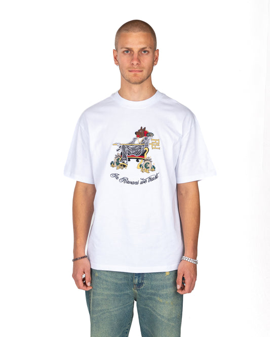 Doberman Throne Tee White