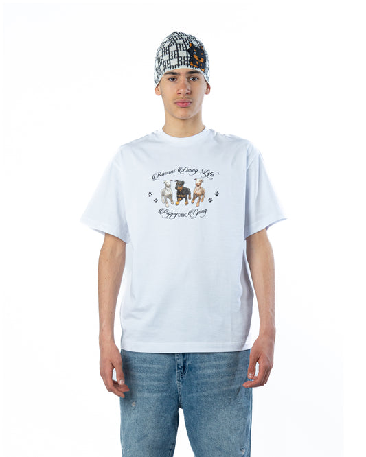 Dawg Life Puppy Gang Tee White