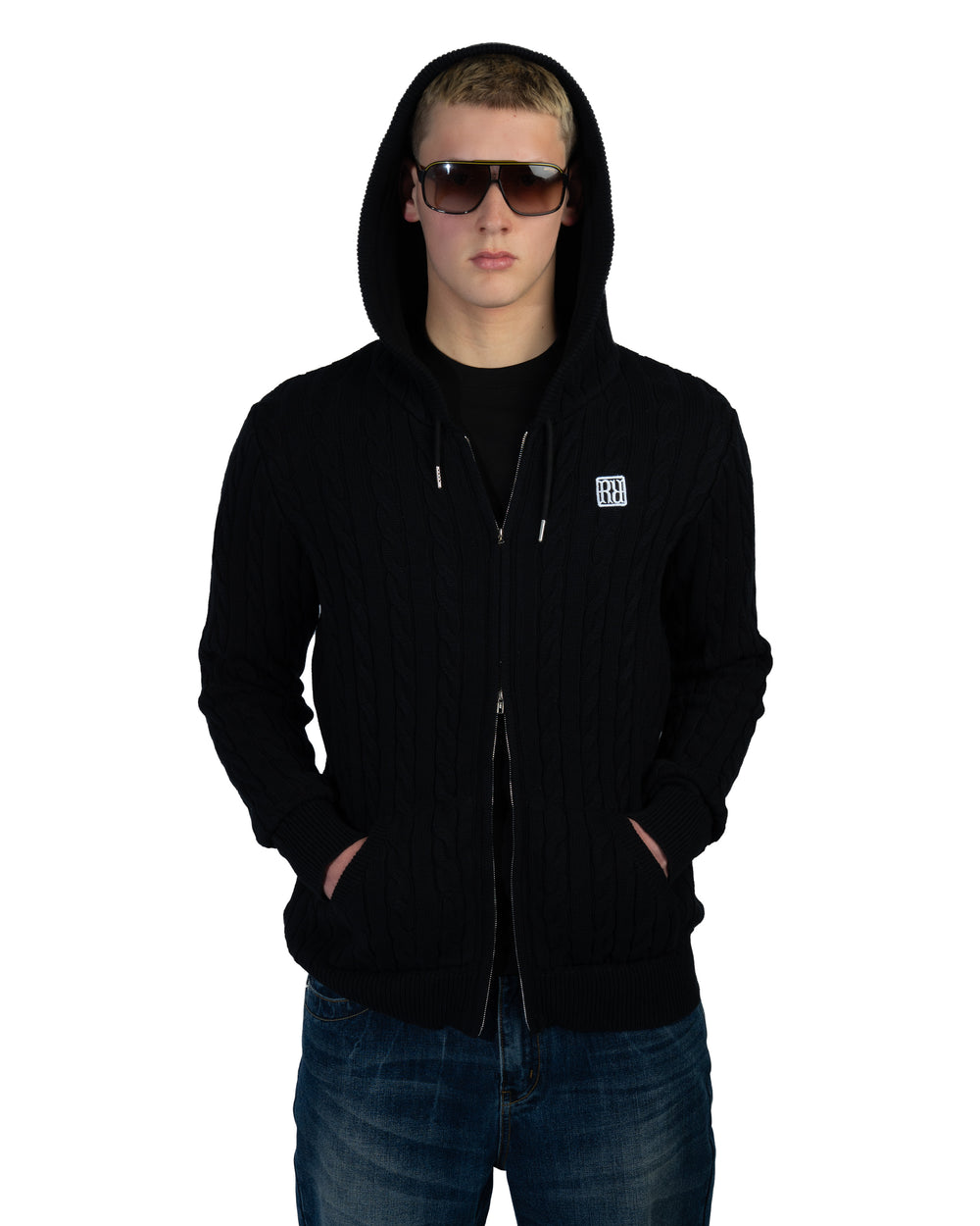 Knit Hoodie Black
