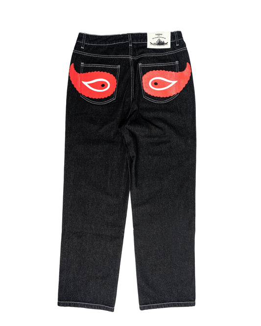 Nazar Paisley Denim Red