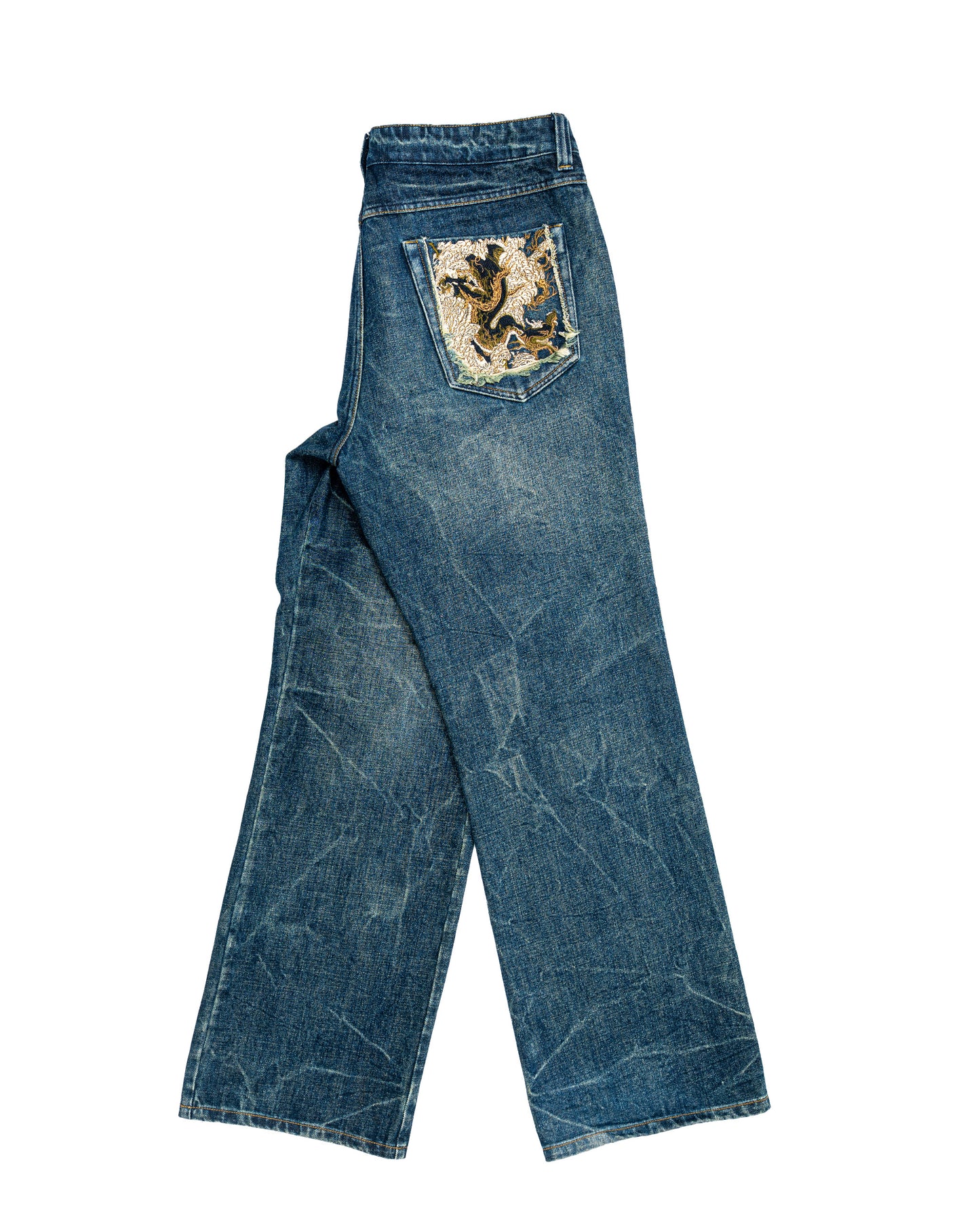 Hidden Dragon Blue Denim