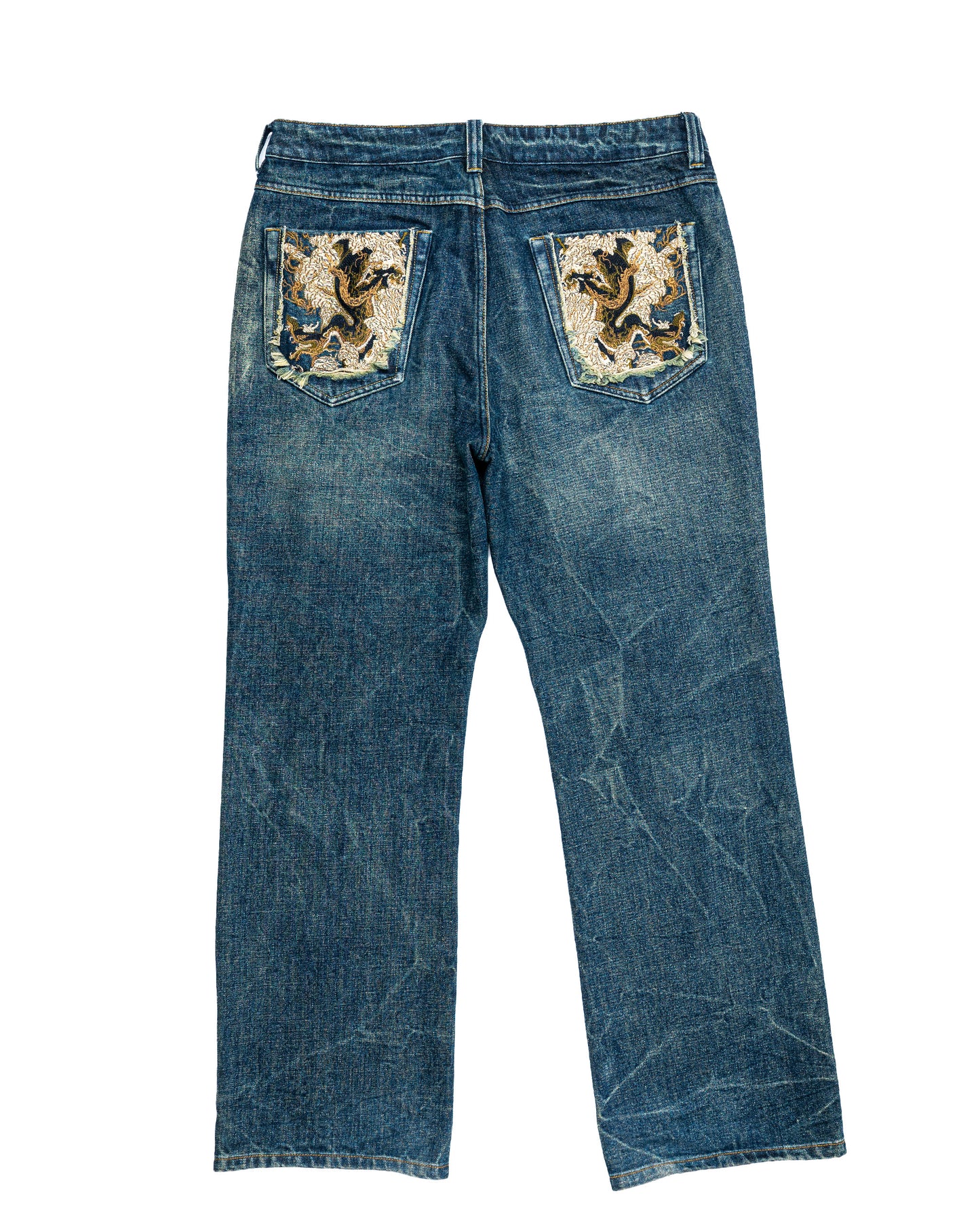 Hidden Dragon Green Denim