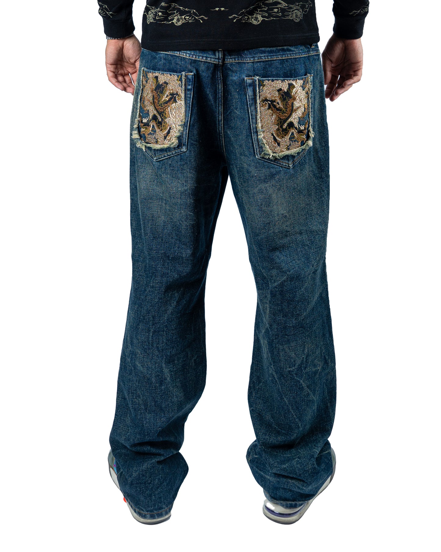 Hidden Dragon Blue Denim