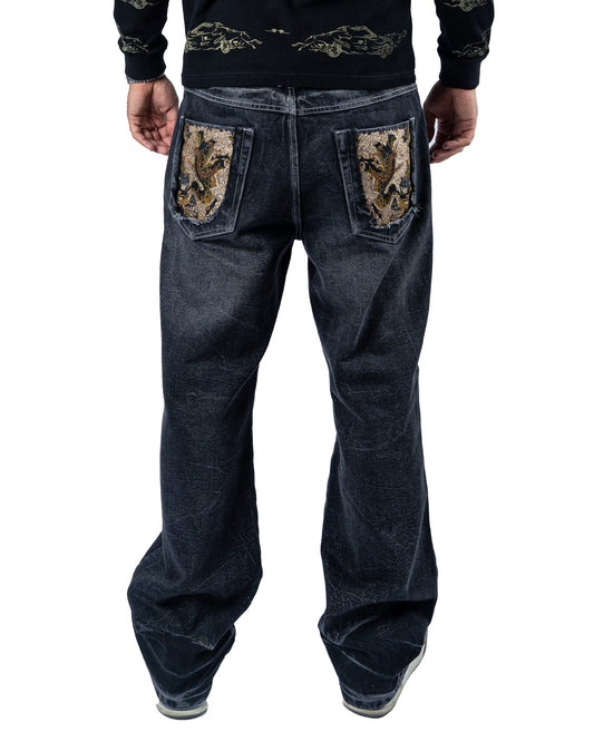 Hidden Dragon Grey Denim