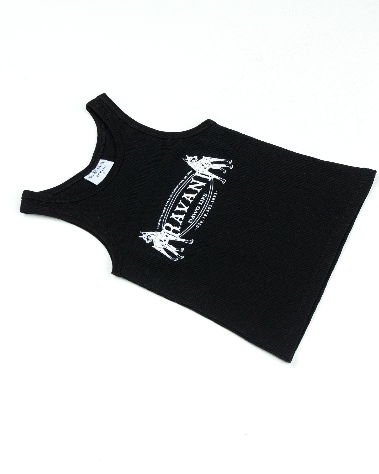 Womens Dawg life Tank top black-white