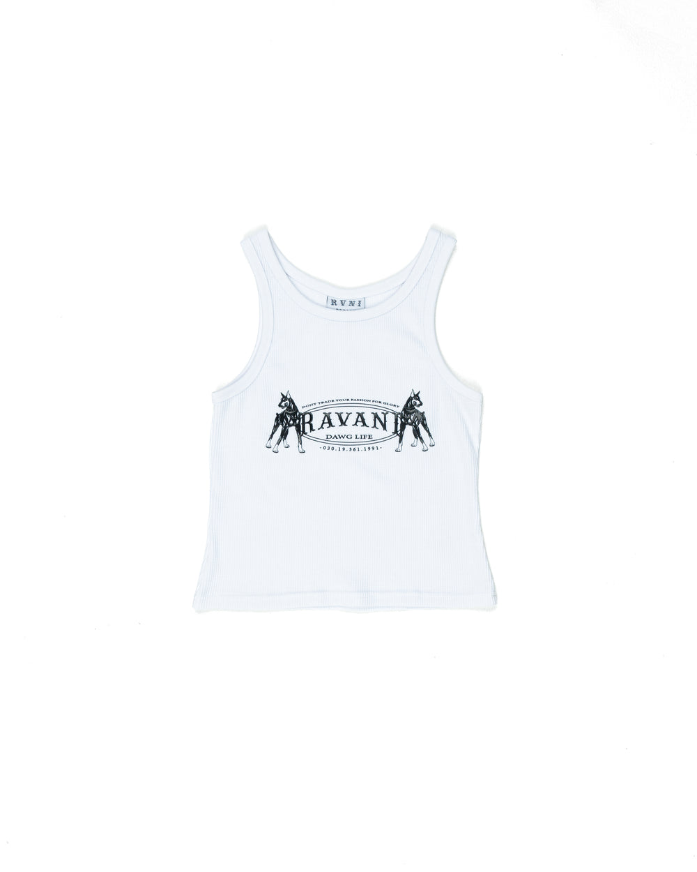 Womens Dawg Life Tank Top white-black