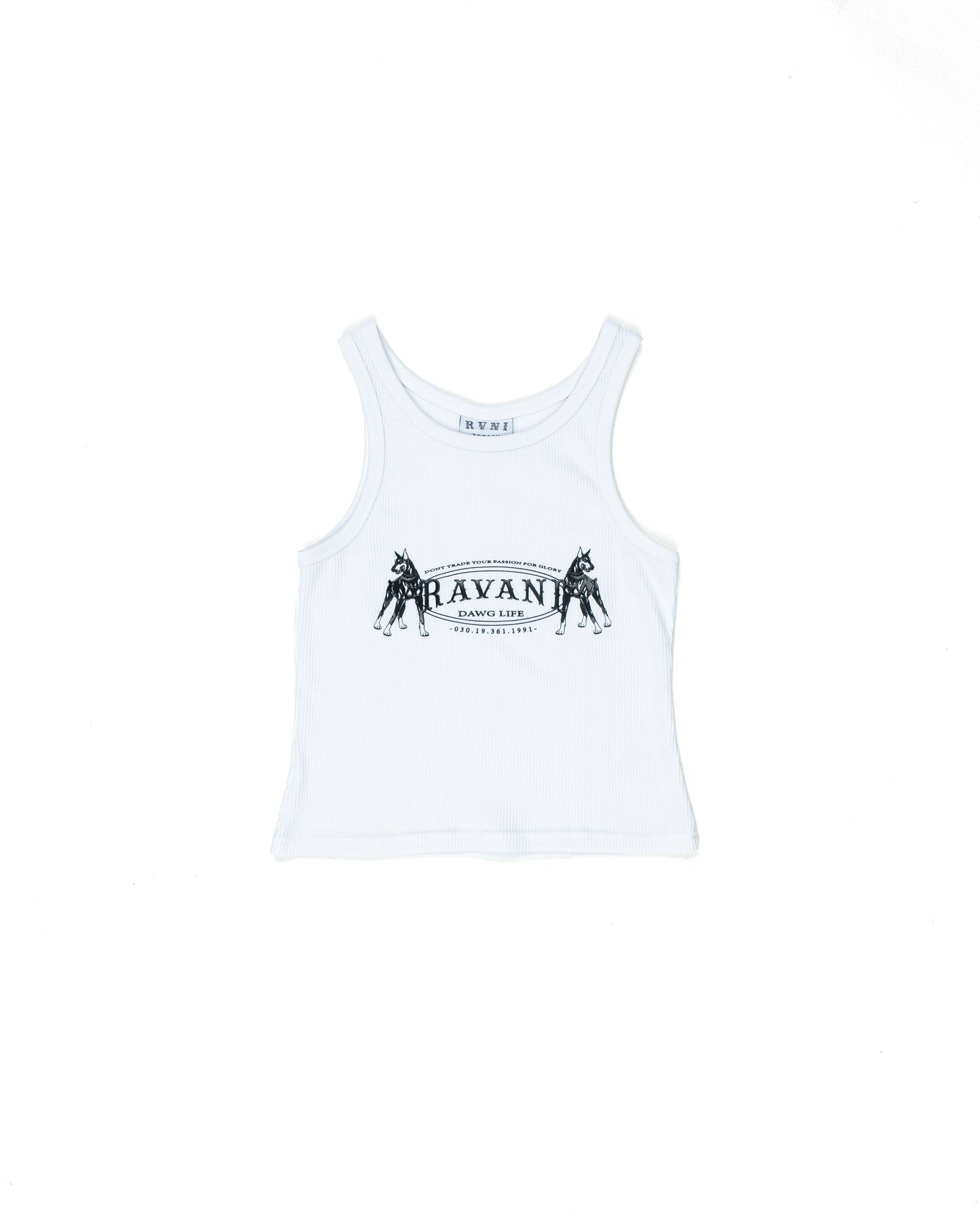 Womens Dawg Life Tank Top white-black