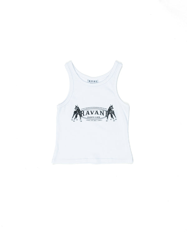 Womens Dawg Life Tank Top white-black