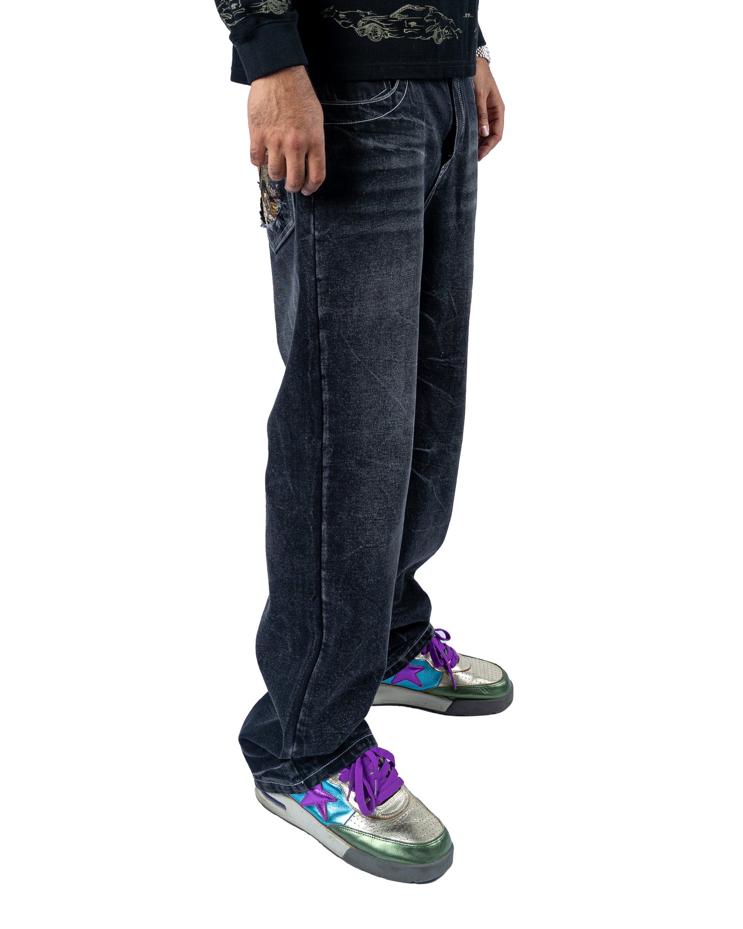 Hidden Dragon Grey Denim
