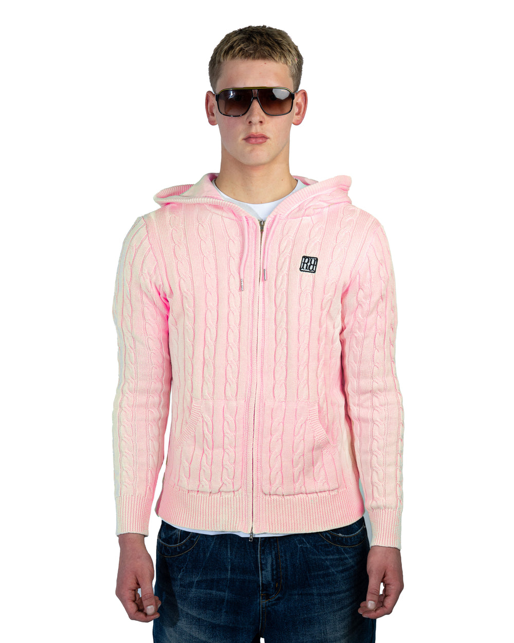 Knit Hoodie Pink