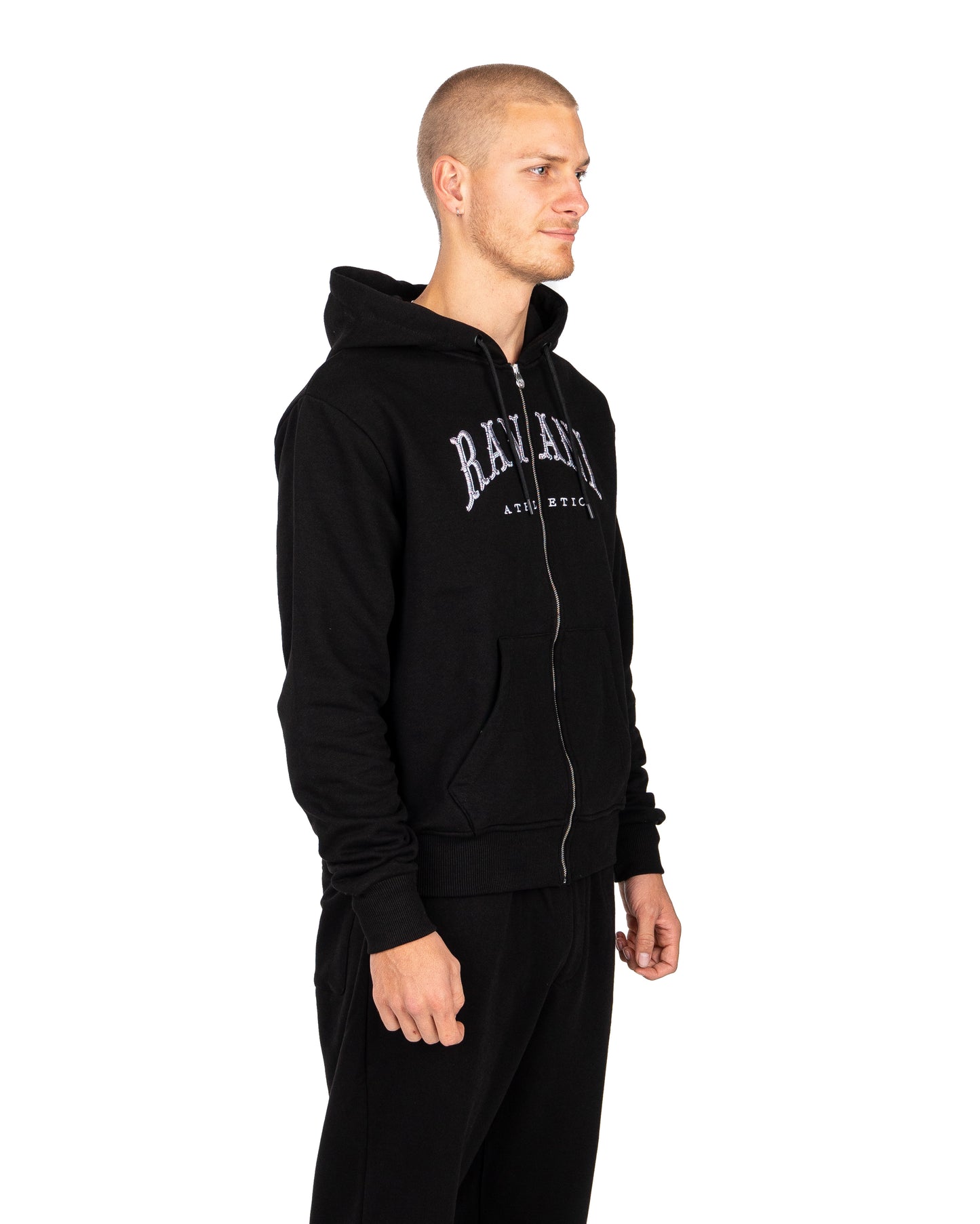 Ravani Box Logo Zip Hoodie black Palazzo