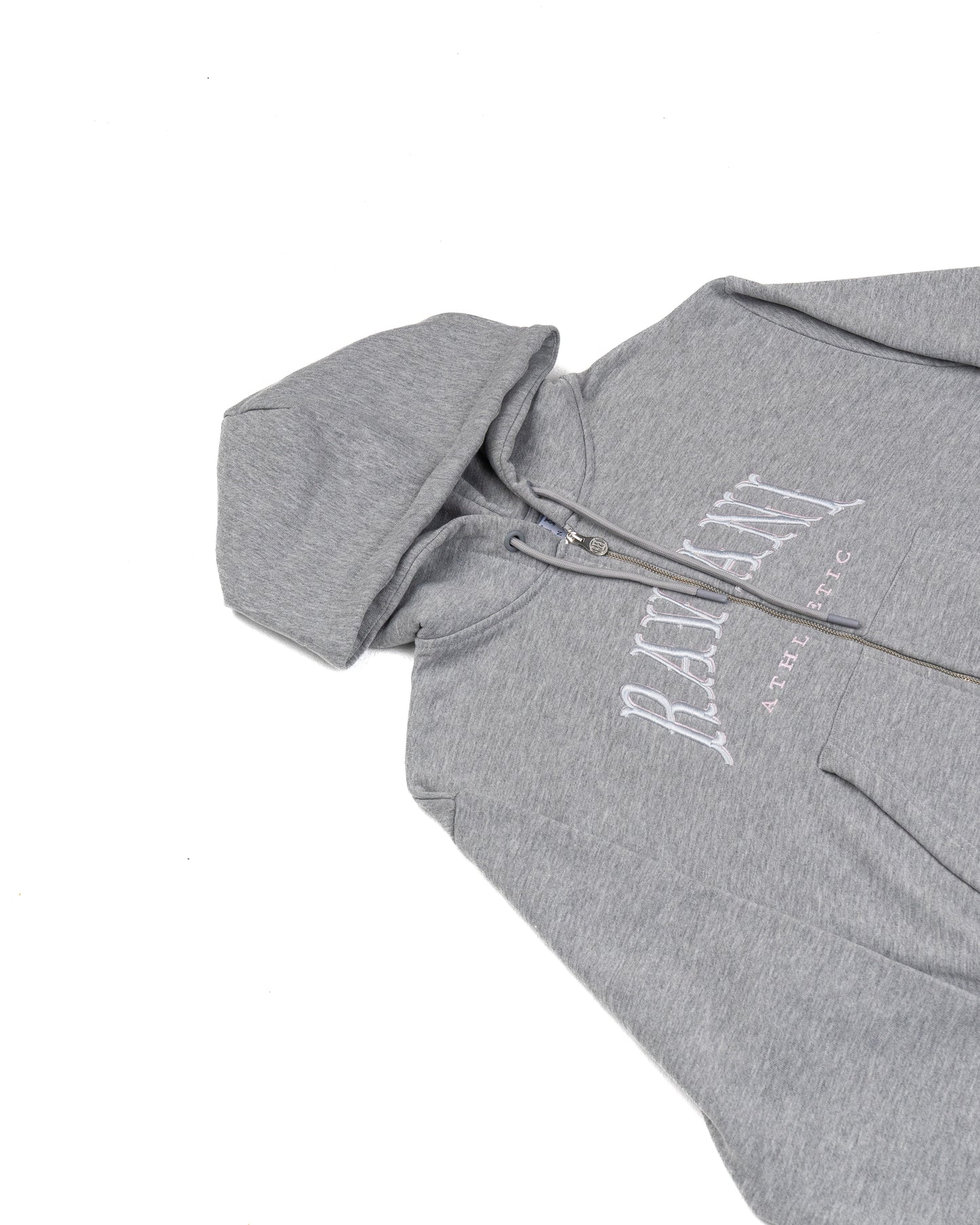 Ravani Box Logo Zip Hoodie Gray Women