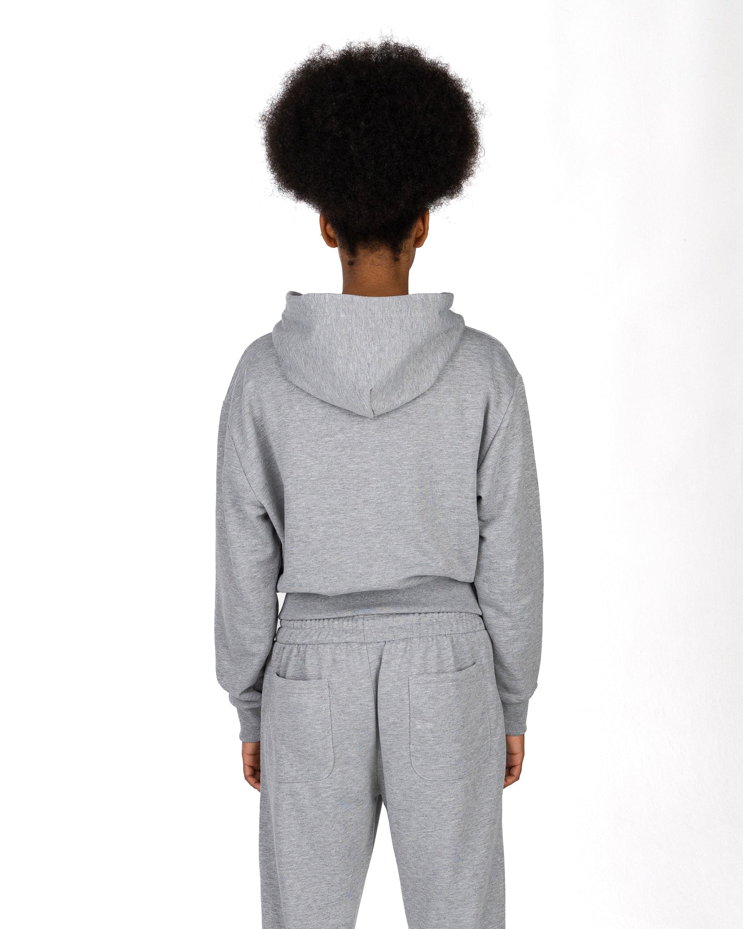 Ravani Box Logo Zip Hoodie Gray Women