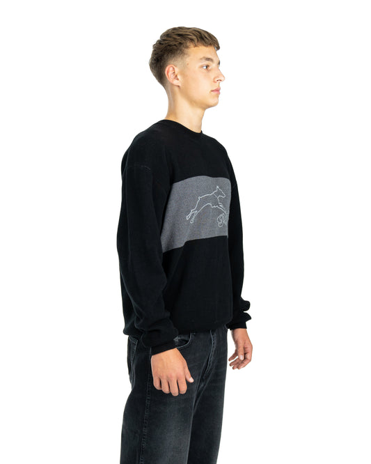 Doberman Knit crewneck Black