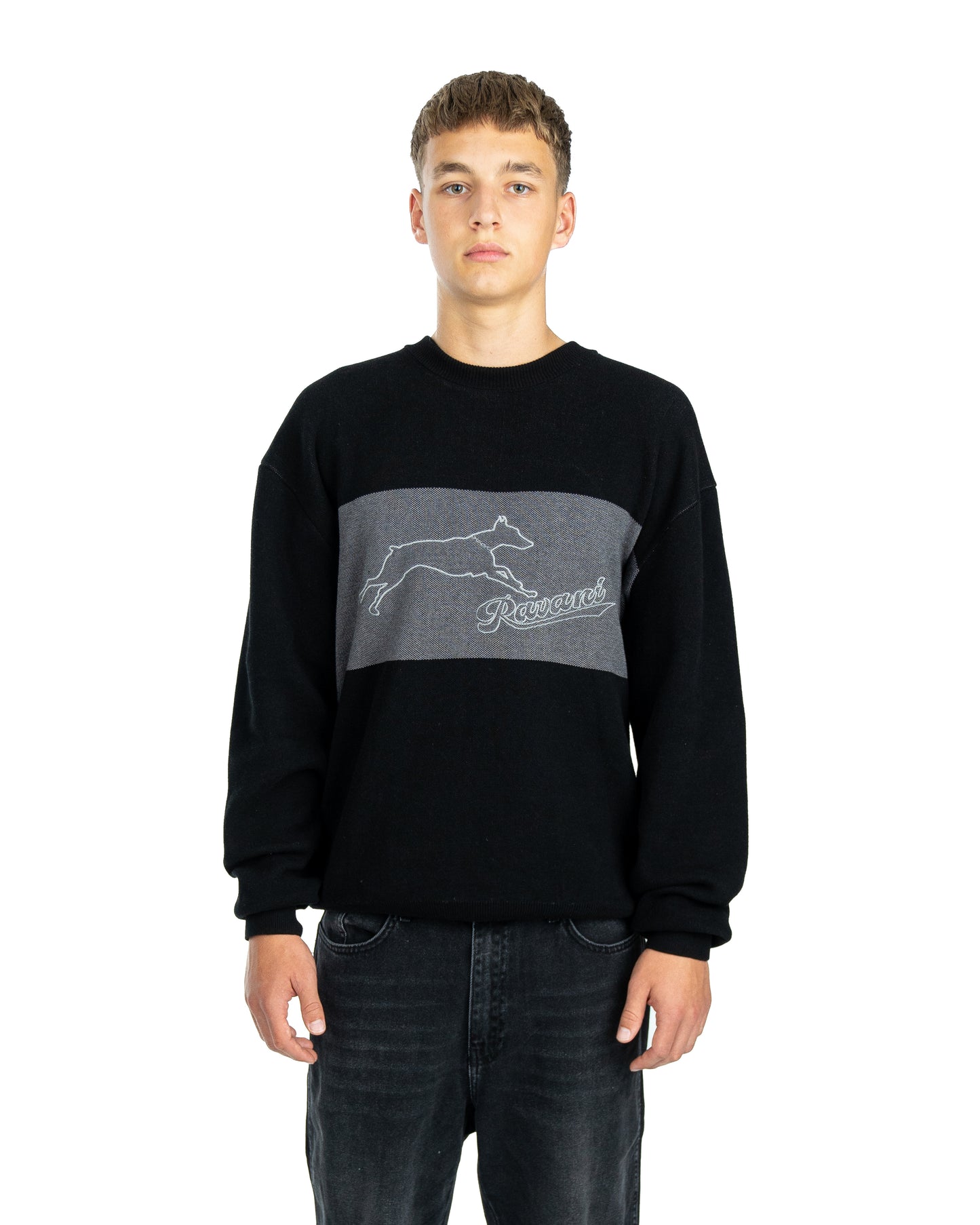 Doberman Knit crewneck Black