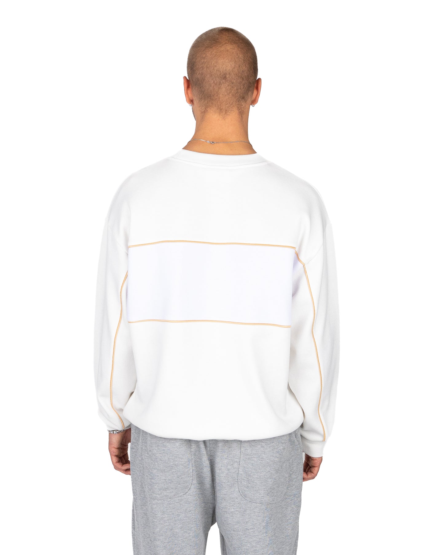 Doberman Pique Crewneck Off White