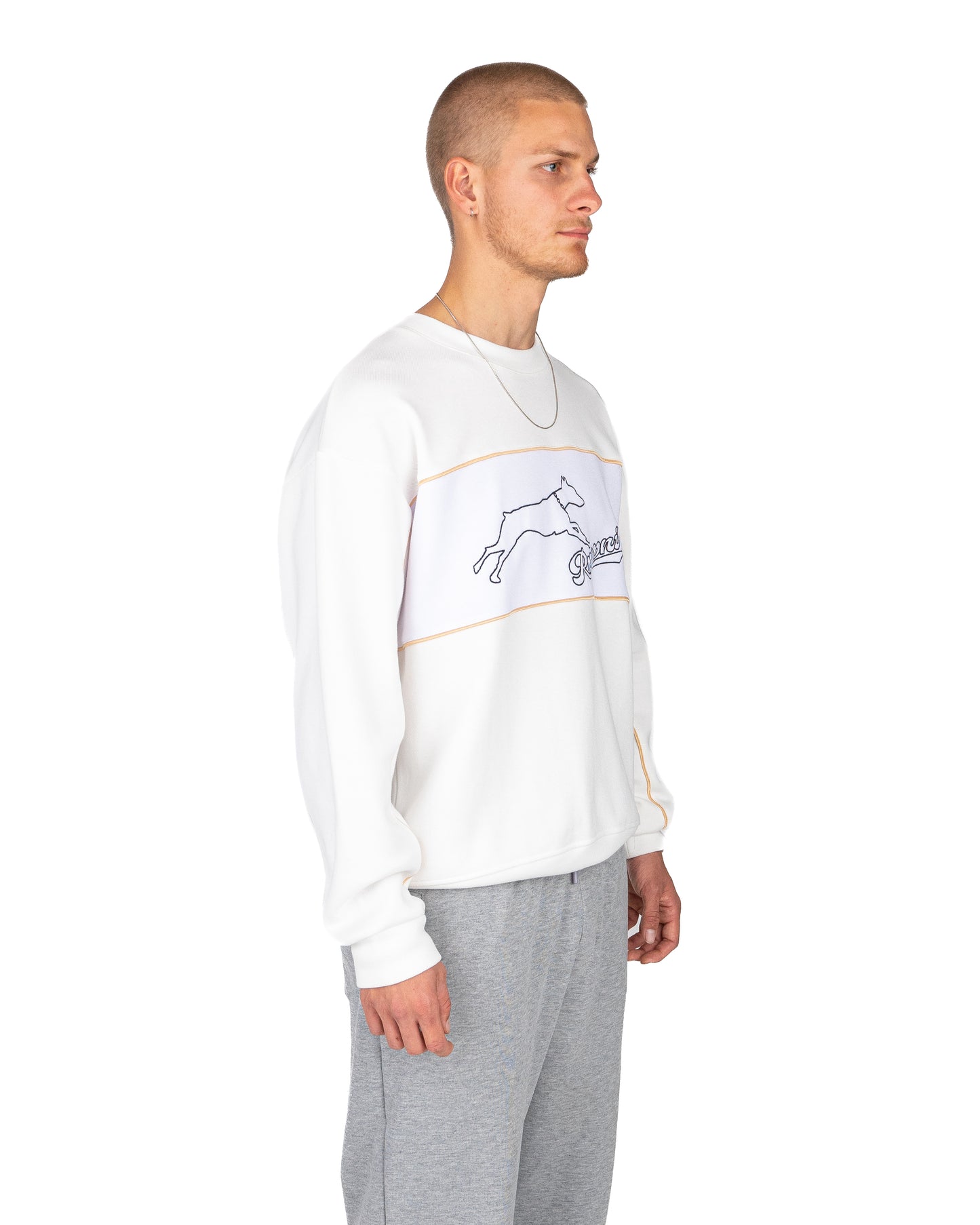 Doberman Pique Crewneck Off White