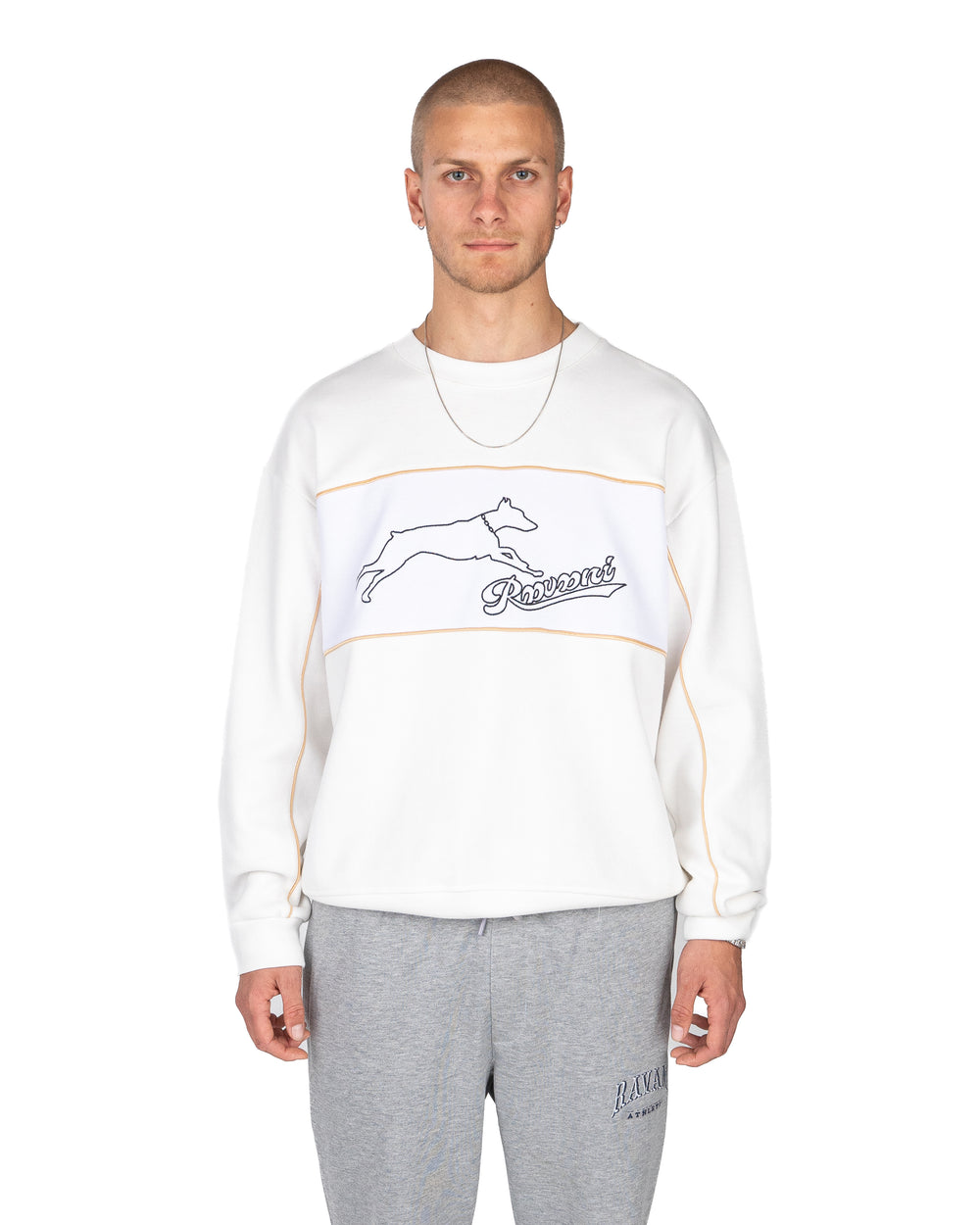 Doberman Pique Crewneck Off White