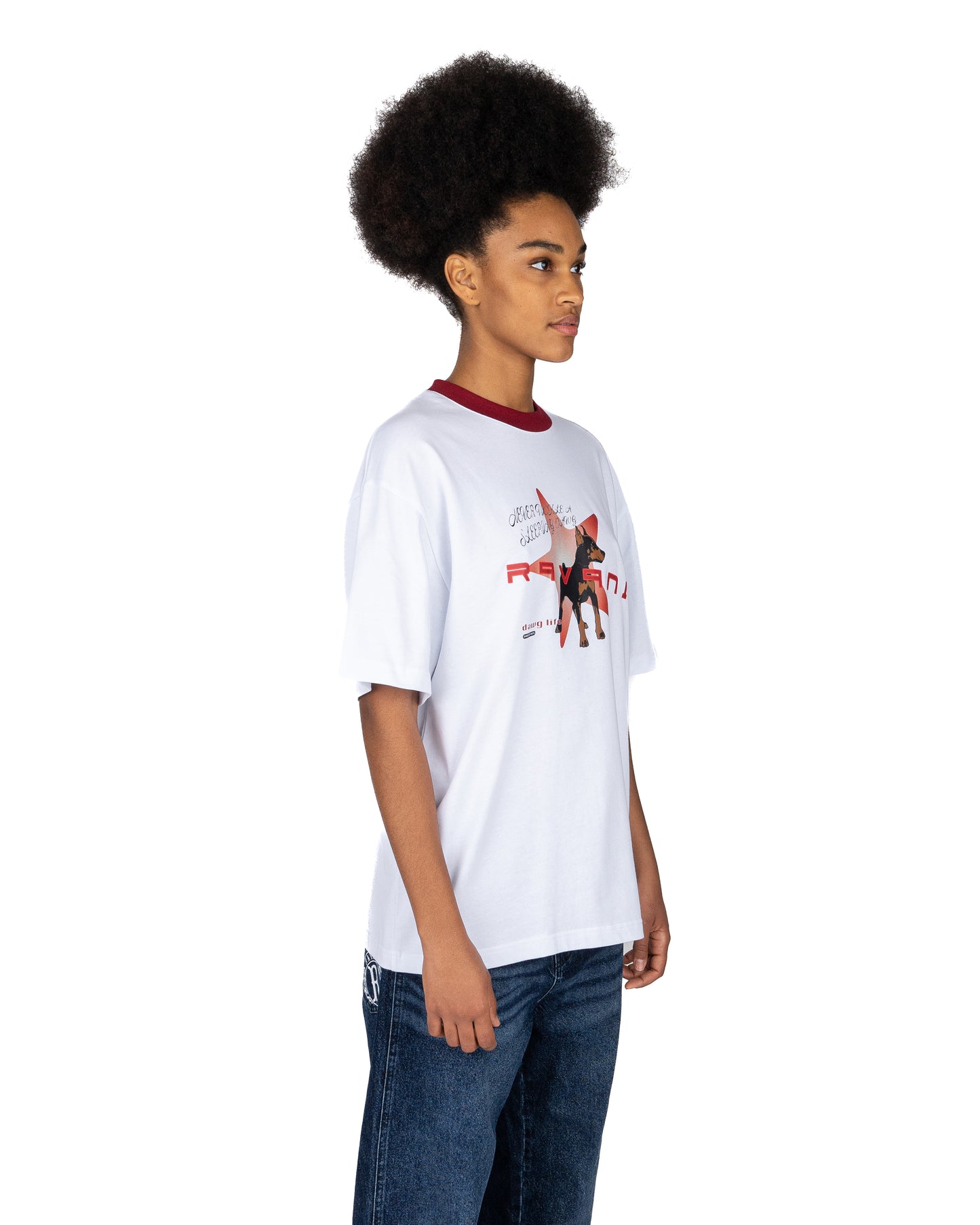 Doberman Puppy Star Tee White