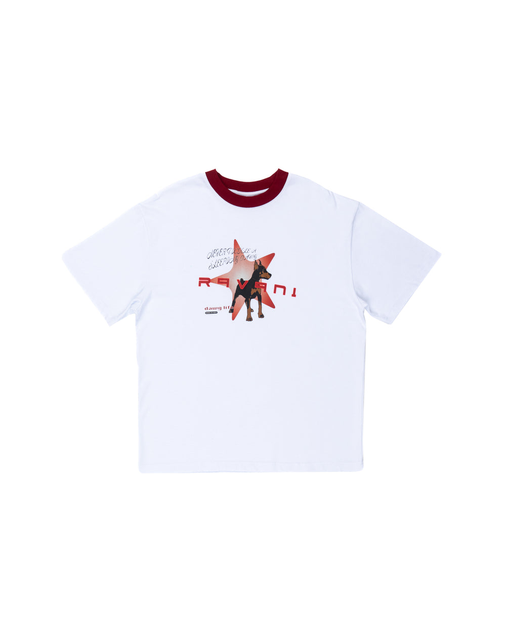 Doberman Puppy Star Tee White