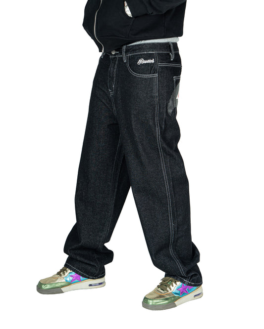 Nazar Paisley Denim Rinsed Black