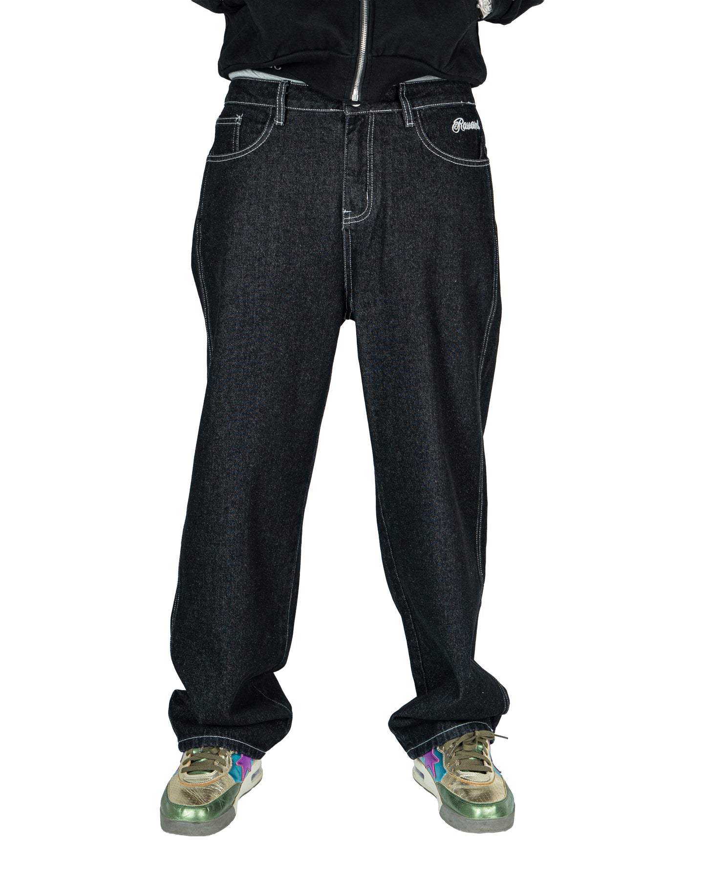 Nazar Paisley Denim Rinsed Black