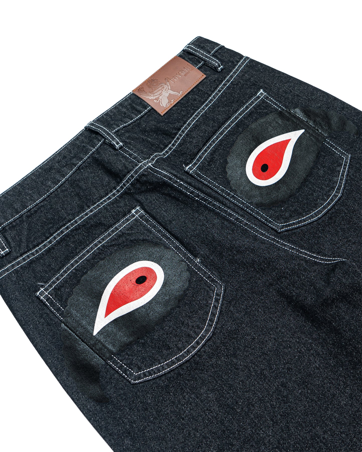 Nazar Paisley Denim Rinsed Black