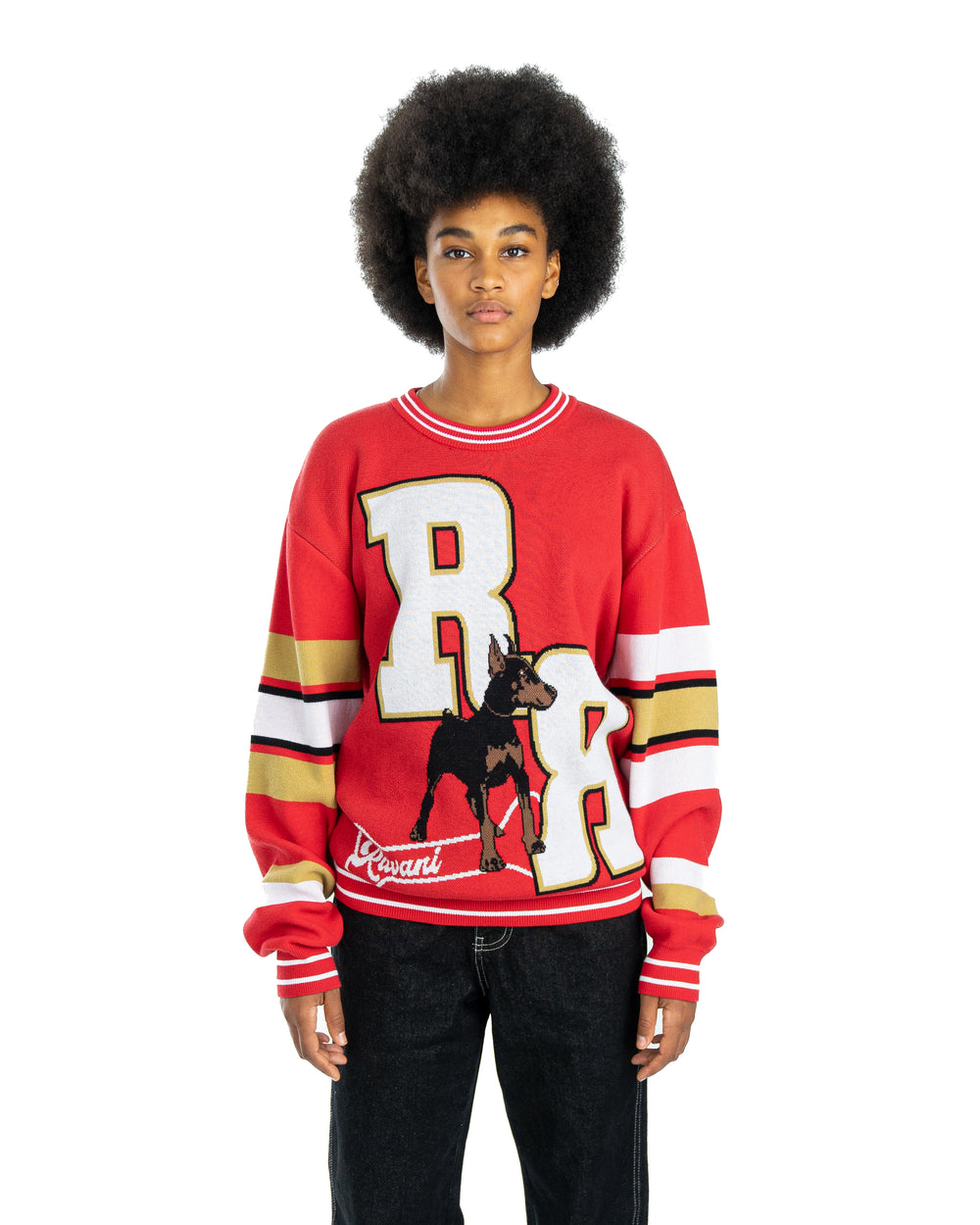 RR Puppy Knit crewneck Red