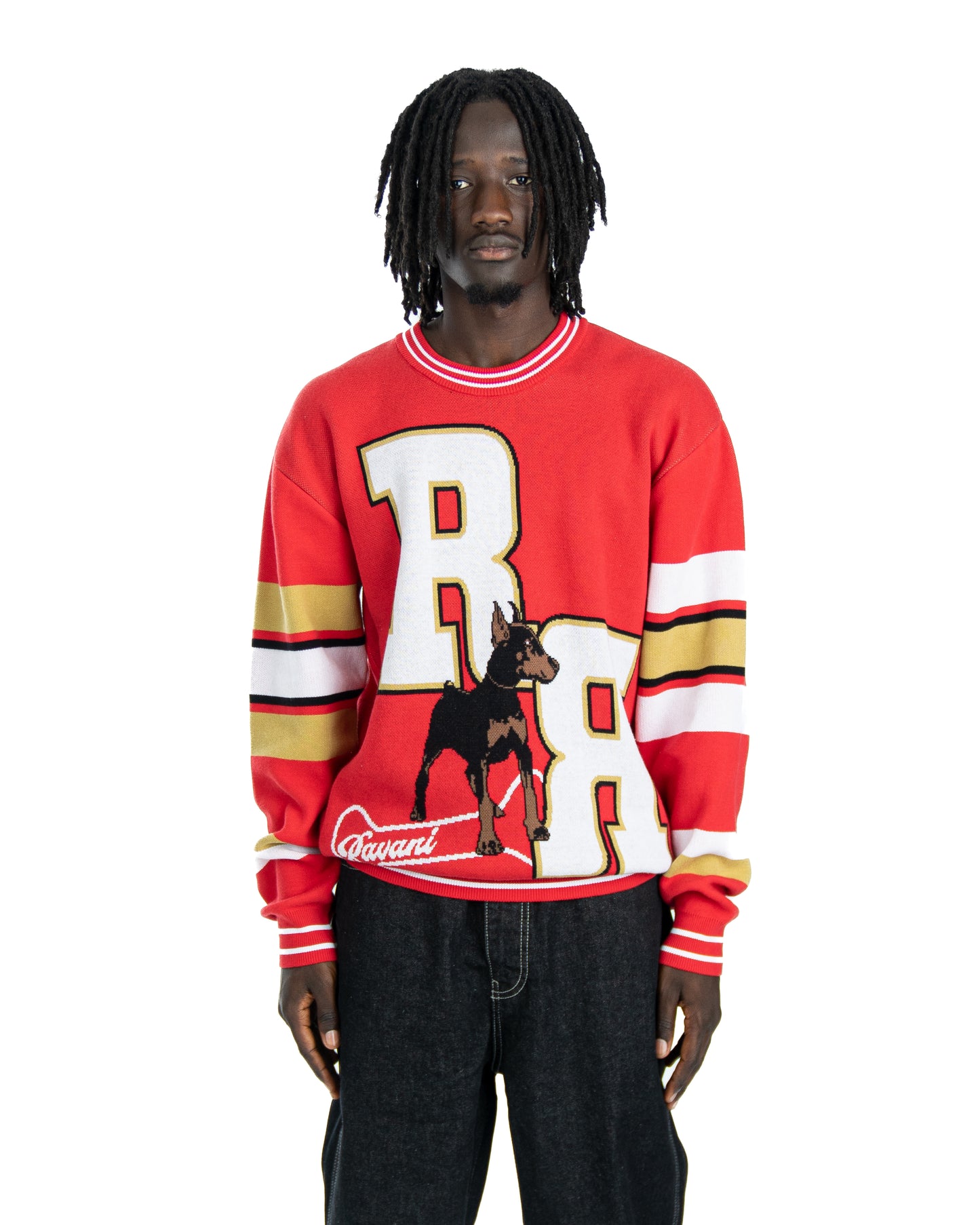RR Puppy Knit crewneck Red