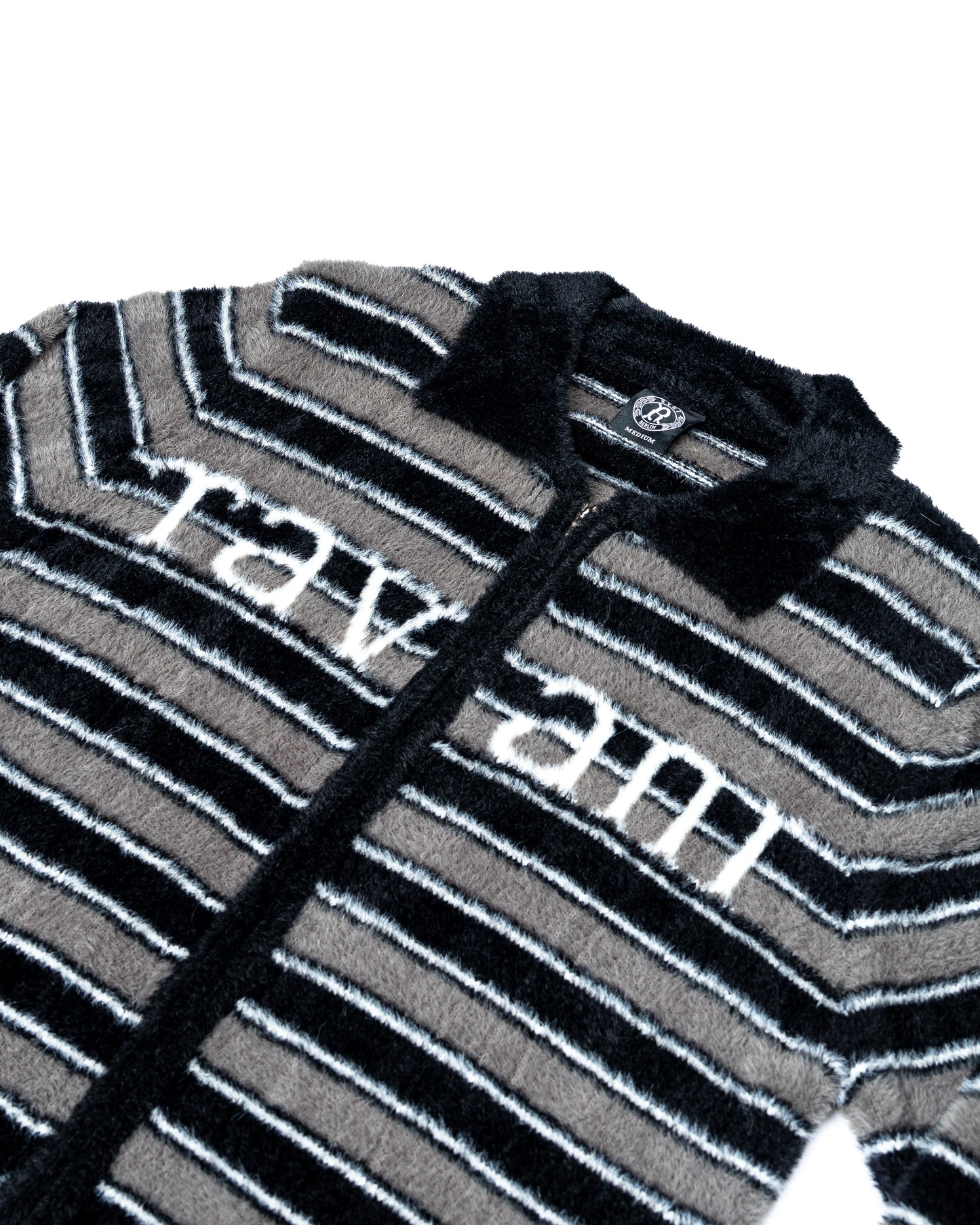 Ravani Mohair Stripe Zip Cardigan