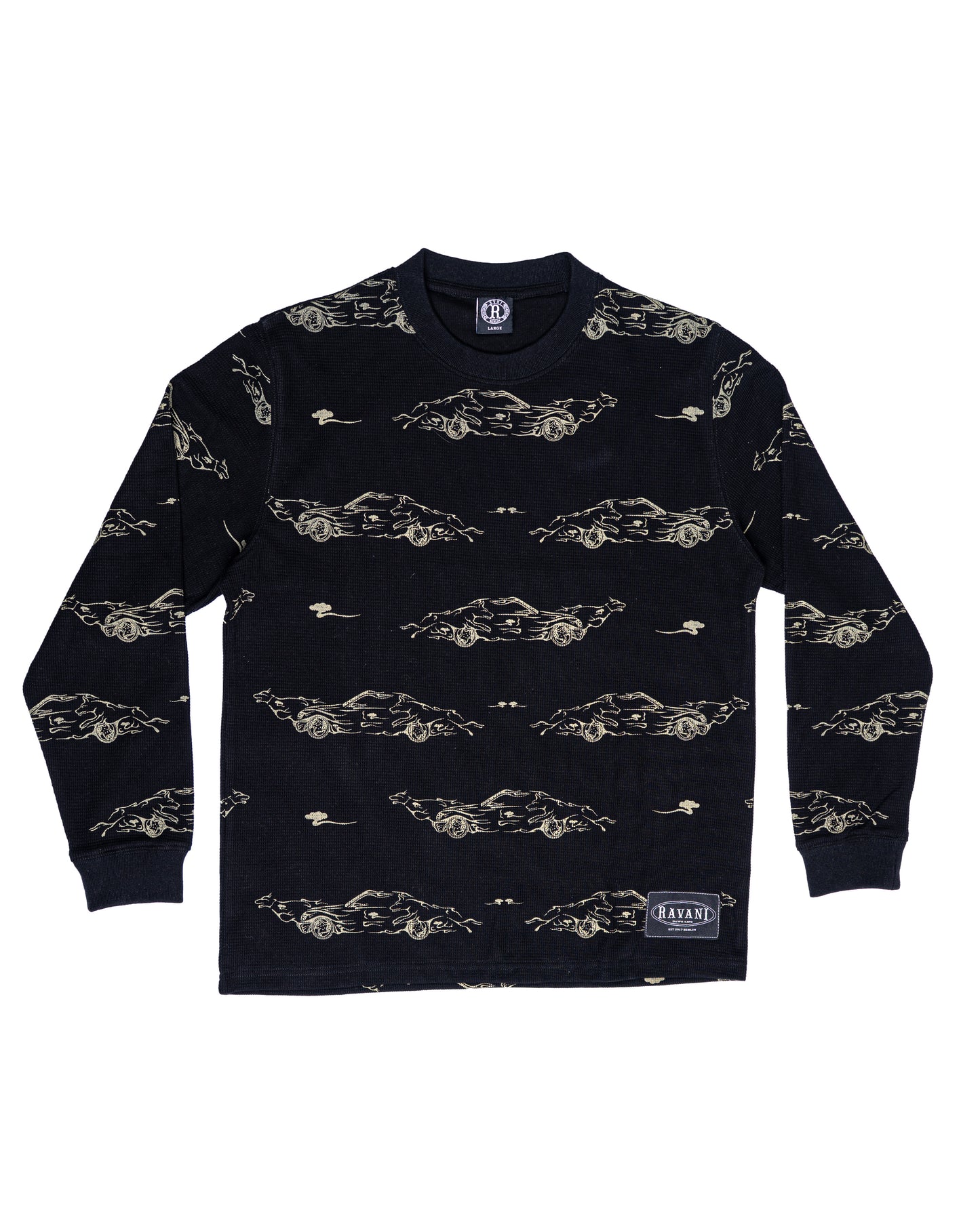 Dawg Life Waffle Longsleeve Black