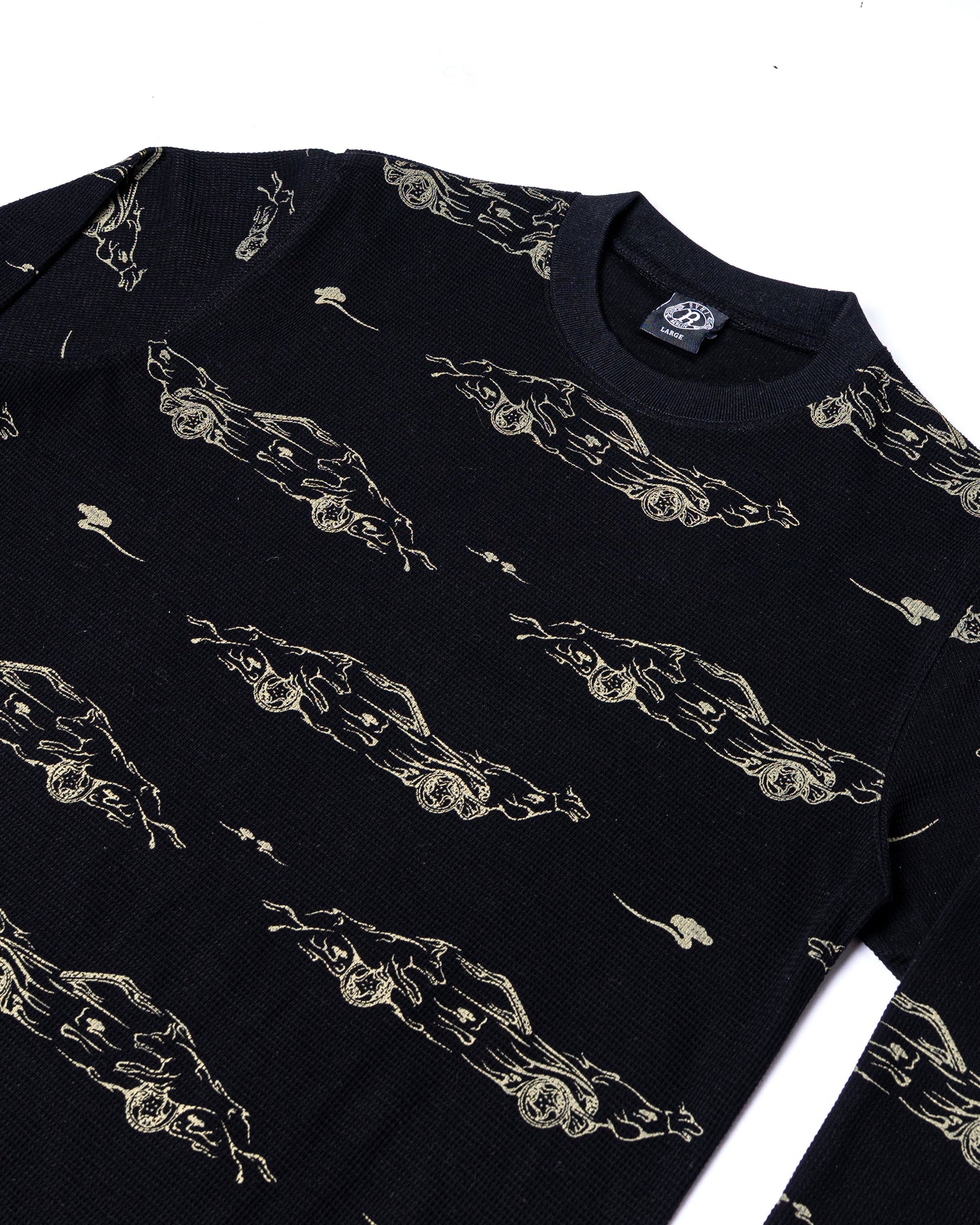 Dawg Life Waffle Longsleeve Black