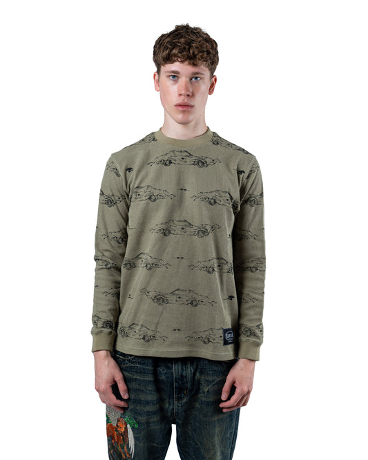 Dawg Life Waffle Longsleeve Olive