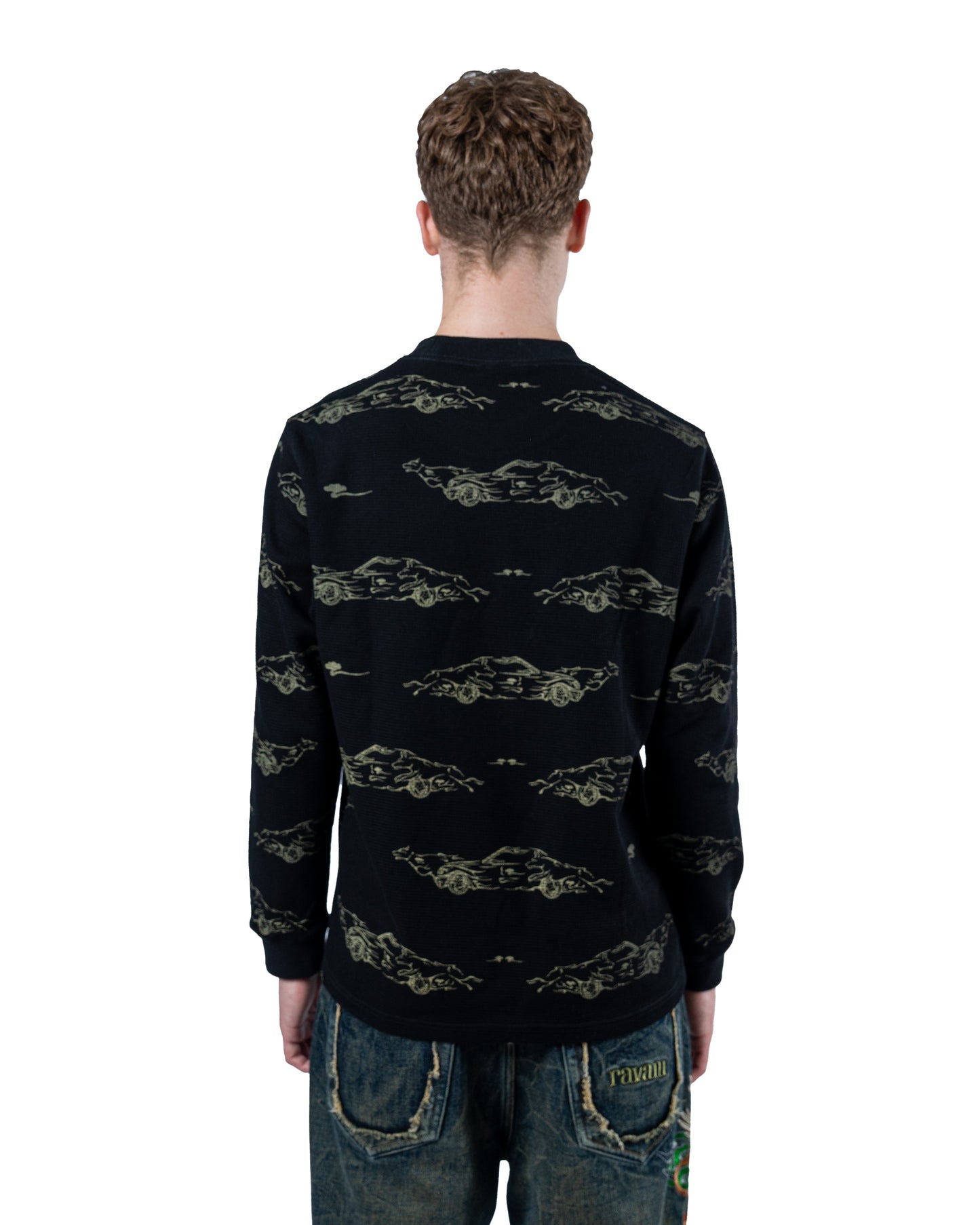 Dawg Life Waffle Longsleeve Black