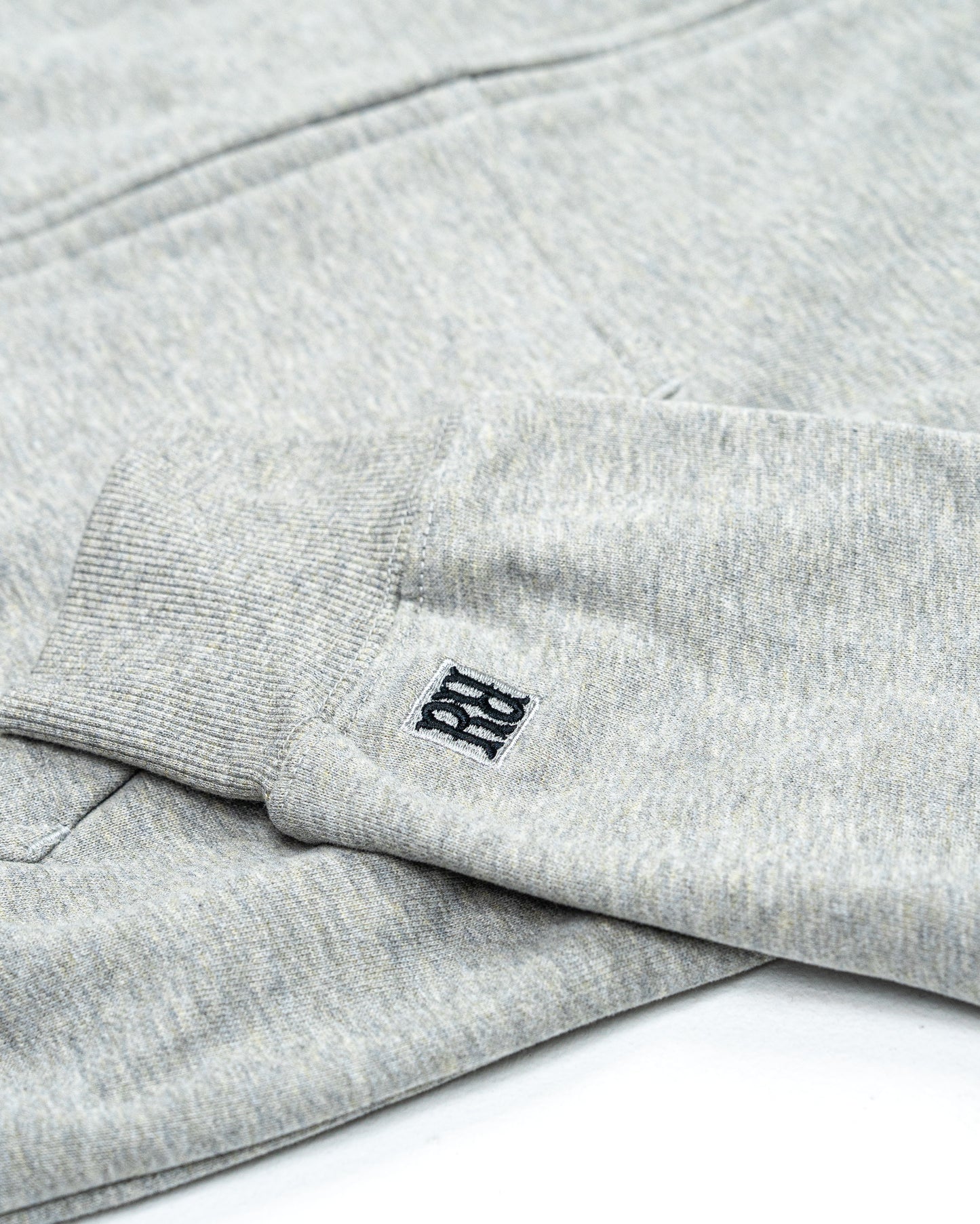 Box Logo Zip Hoodie Grey