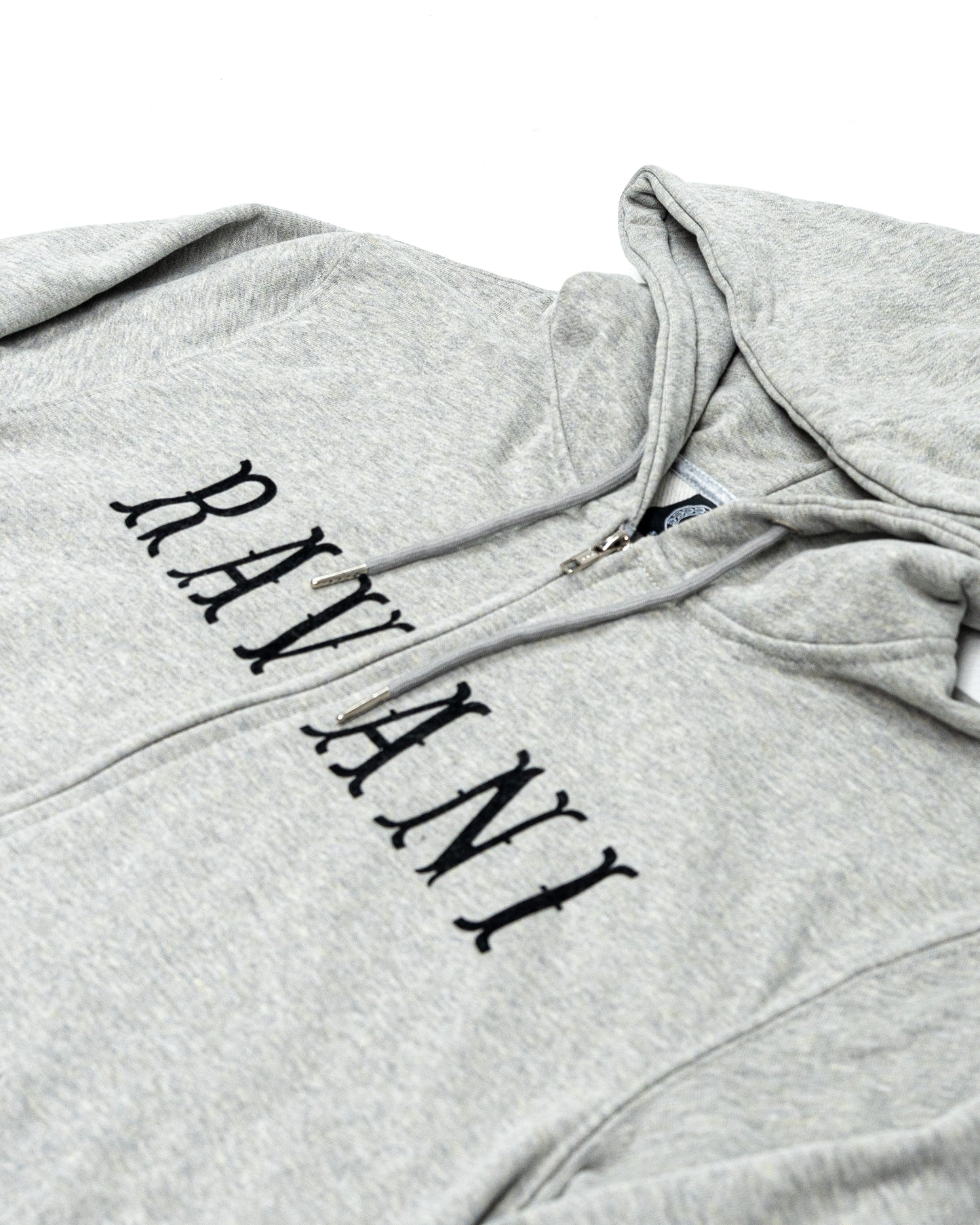 Box Logo Zip Hoodie Grey