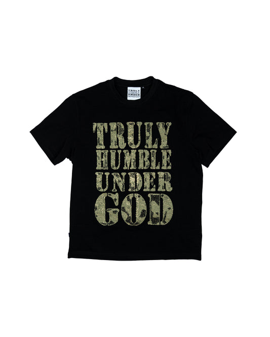 HUMBLE UNDER GOD TEE BLACK ARMY