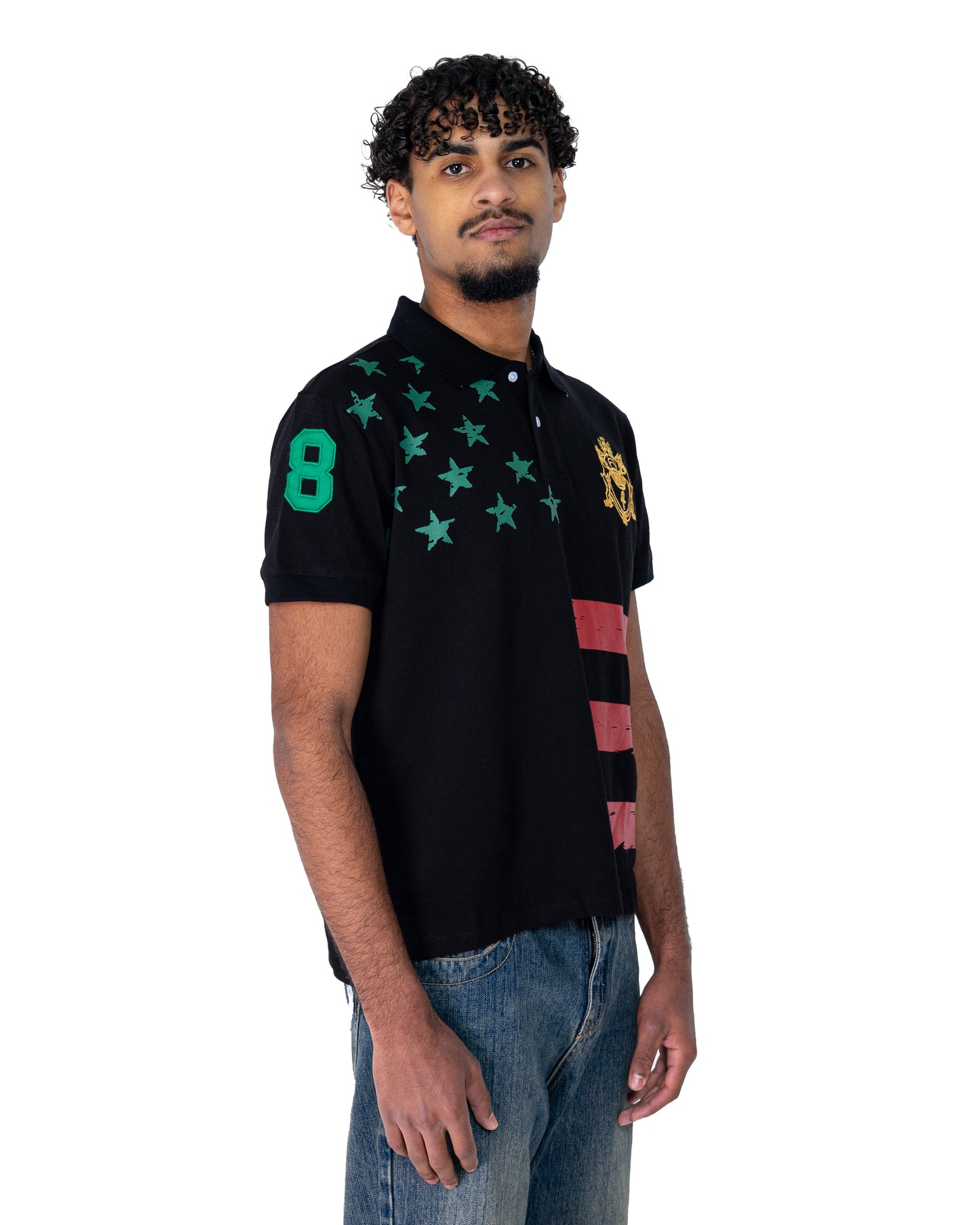 POLO STARS BLACK RED GREEN