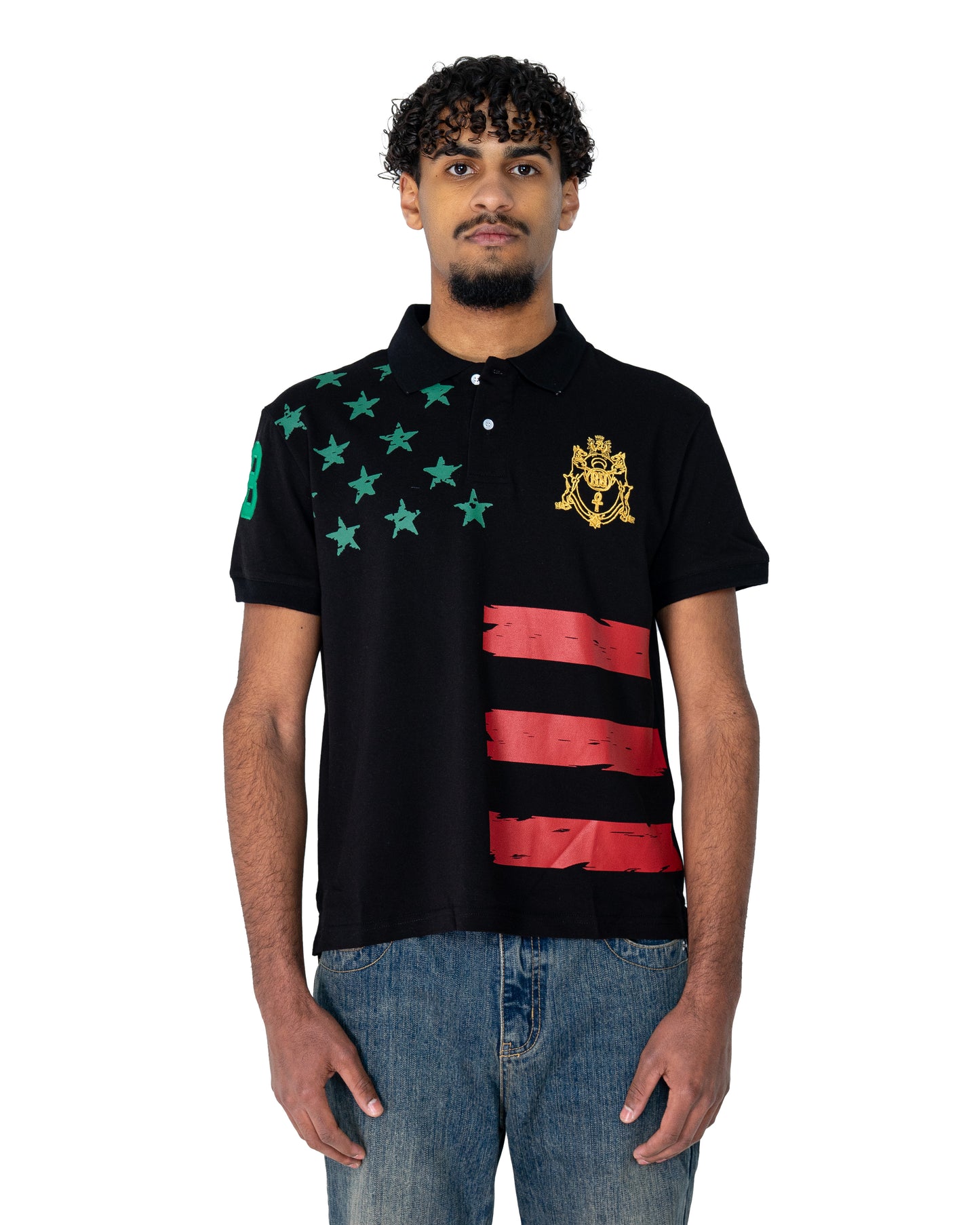POLO STARS BLACK RED GREEN