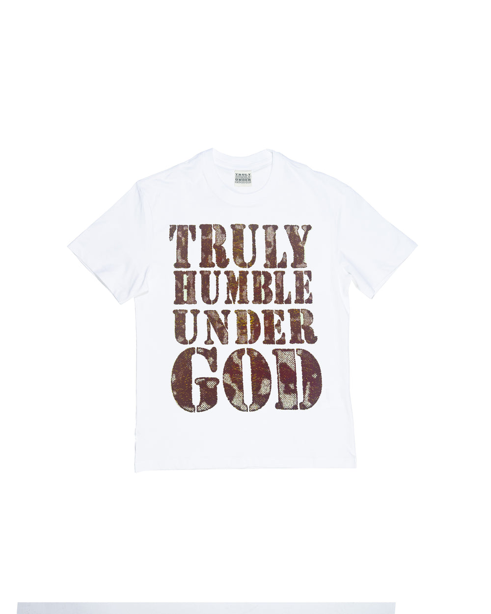 HUMBLE UNDER GOD TEE WHITE PURPLE