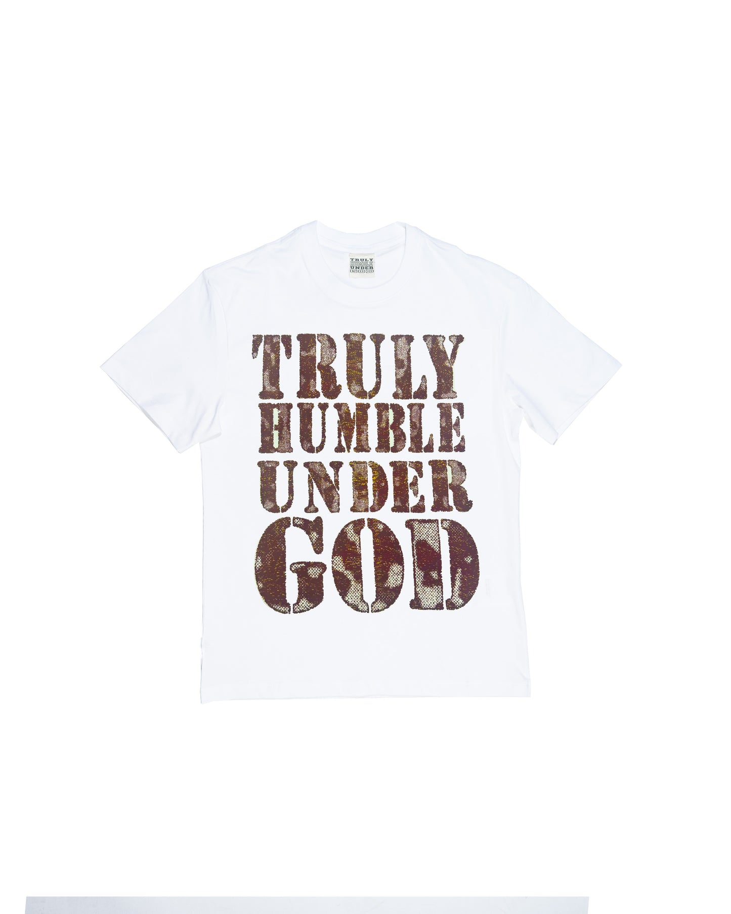 HUMBLE UNDER GOD TEE WHITE PURPLE